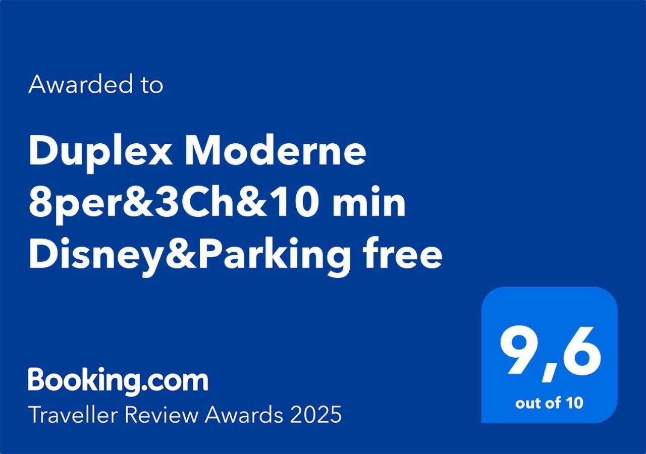 Duplex Moderne 8Per&3Ch&10 Min Disney&Parking Free Magny-le-Hongre Ngoại thất bức ảnh